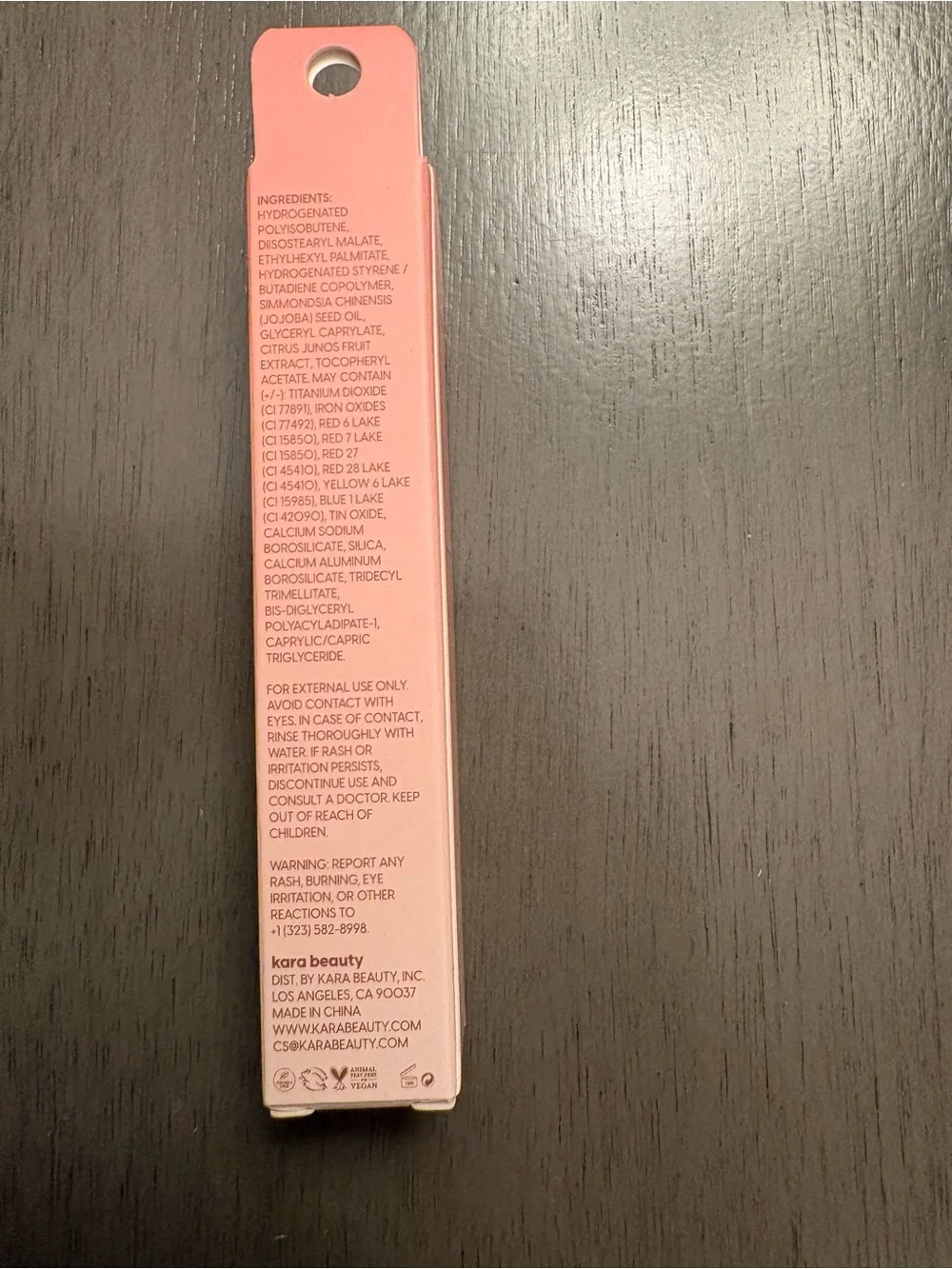 Kara beauty pH Glow Color-Changing Lip Oil in Peach Pink